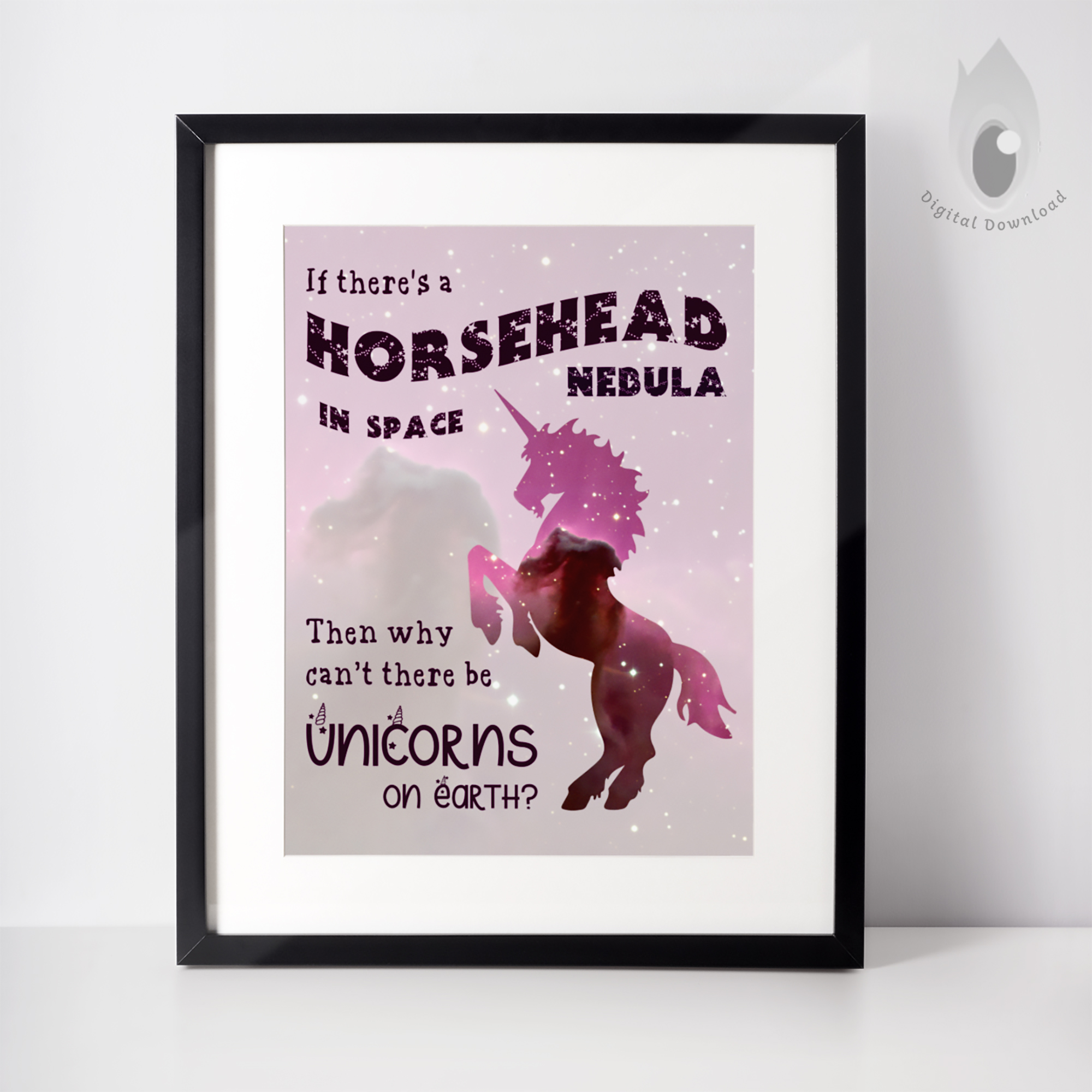 Horsehead Nebula Unicorn printable art